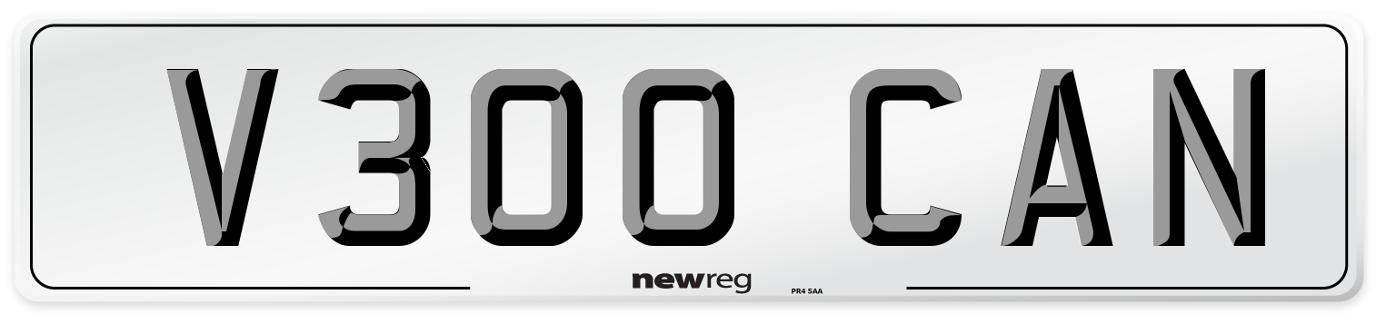 V300 CAN Number Plate from New Reg
